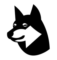 Black Dog Icon On White Background