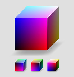 Color Cube - Blue And Red