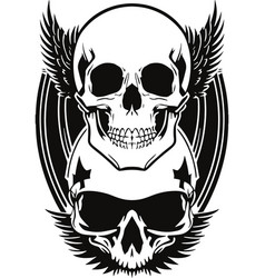 Great Wind Skull Emblem Tattoo Art