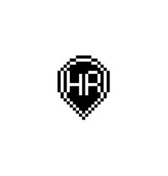 Hr Pixel Art Initial Logo