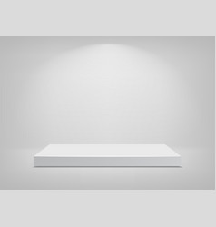 Empty Stage White Background Podium