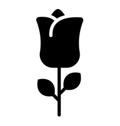 Flower Rose Nature Black Icon