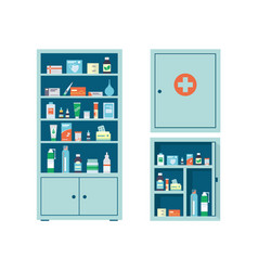 Pharmacy Cabinet And Medicine Wall Chest Full