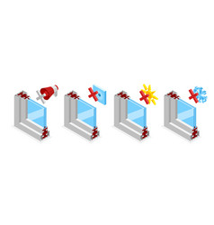 Plastic Windows Isometric Set