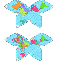 World Map Waterman Butterfly Projection