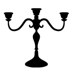 Candlestick For Three Candles In A Black