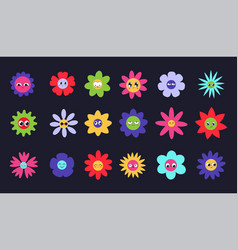 Cute Daisy Flowers Retro Stickers Collection