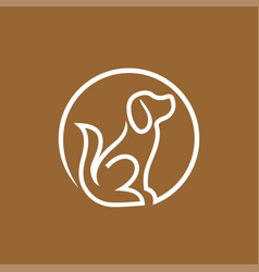 Dog Logo Single Line