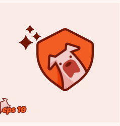 Peeking Dog Shield Protection Icon