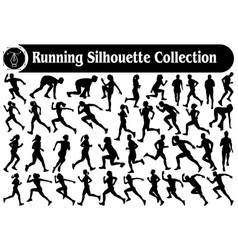 Running Man And Woman Silhouettes Collection