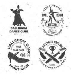 Set Of Ballroom Dance Sport Club Logos Badges