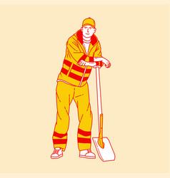 Simple Cartoon Of A Construction Worker 1