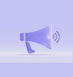 3d Megaphone Speaker Flash Lightning Symbol