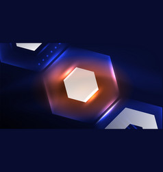 Abstract Background Neon Hexagon