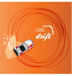 Top View Of A Drifting Car