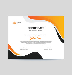 Certificate design template with clean modern Vector Image