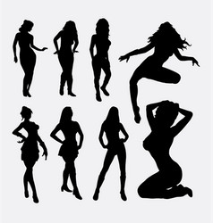 Sexy Female Action Silhouette