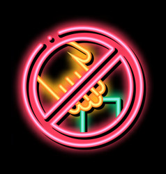 Shoplifting Prohibition Neon Glow Icon