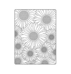 Sunflower Coloring Book For Adults