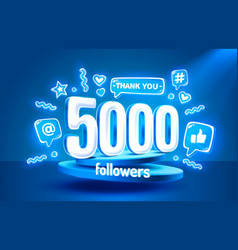 Thank You 5000 Followers Peoples Online Social