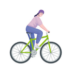 Woman Riding Mountain Bike