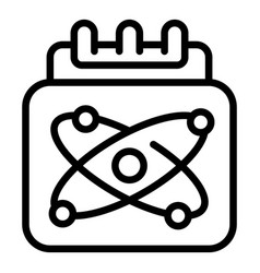 Atomic Calendar Icon Outline People Team