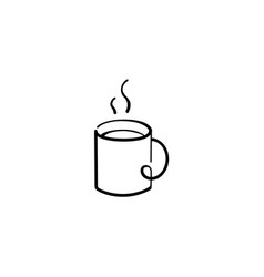 Hot Chocolate Line Style Icon Design