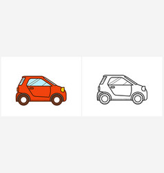 Micro Car Coloring Page Car Side View