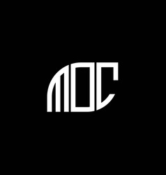 Moc Letter Logo Design On Black Background