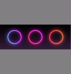 Neon Circle Frames Gradient Glowing Round Borders