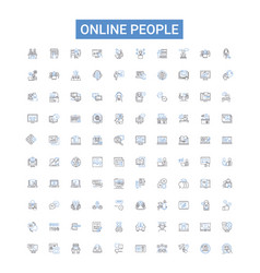 Online People Outline Icons Collection