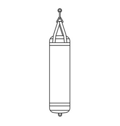 Punching Bag Outline Icon On White Background