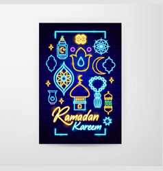 Ramadan Holiday Neon Flyer