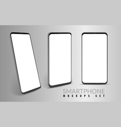 Realistic Smartphone Mockup Mobiles In Different