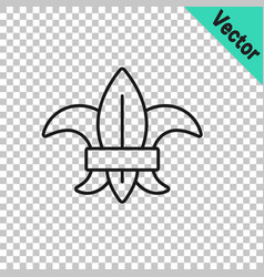 Black Line Fleur De Lys Or Lily Flower Icon