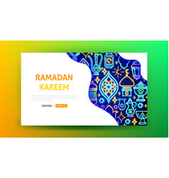 Ramadan Holiday Neon Landing Page