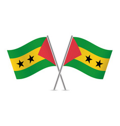 Sao Tome And Principe Crossed Flags