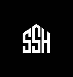 Ssh Letter Logo Design On Black Background