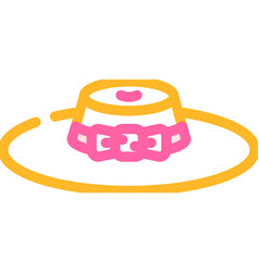 Women Summer Hat Color Icon