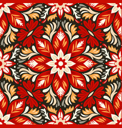 Bold Christmas Vintage Floral Motifs Seamless