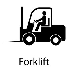 Forklift Transport Icon Industry Vehicle Machine