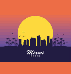 Miami Beach Lettering Card