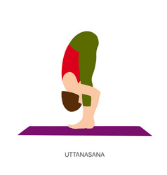 Yogi Woman In Uttanasana Or Padahastasana Pose