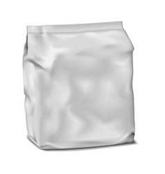 Blank Bag Packaging Mockup Crumpled Vacuum Pouch