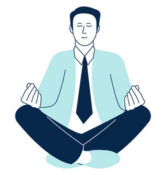 Businessman Meditation Mindfulness Icon Mind