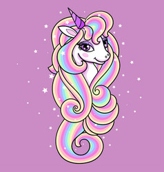 Head A Unicorn With A Long Mane