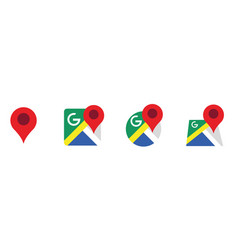 Google Maps Icon Set Map Pin Markers