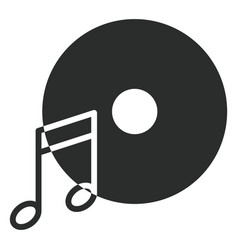 Music Note Disc Flat Icon