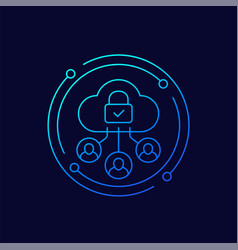 Personal Data In Cloud And Privacy Icon