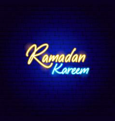 Ramadan Kareem Holiday Neon Text